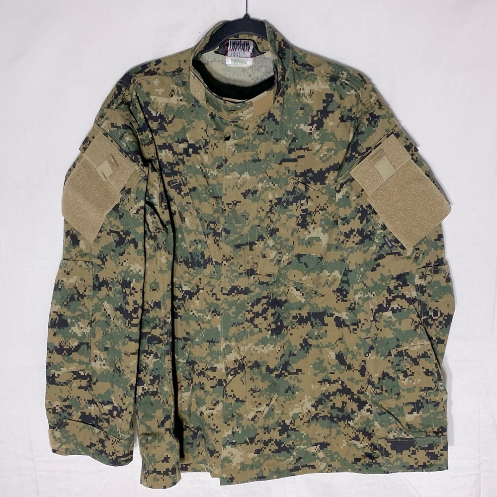 Vintage Tru Spec Green Tan USMS US Marine Button Up Shirt M Streetwear Gorpcore